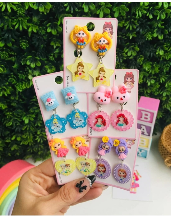 Kulağı Delik Olmayanlar İçin Kuromi Klips Küpe