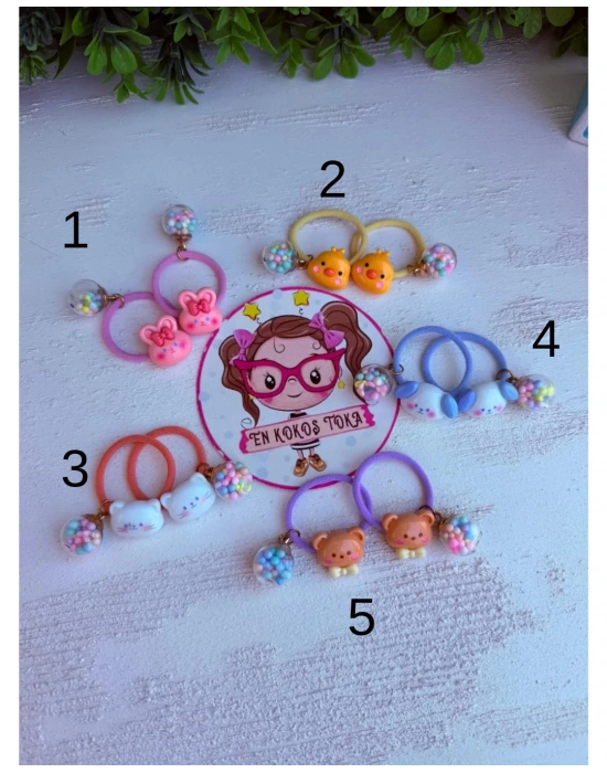 Küre Boncuklu Lastik Toka