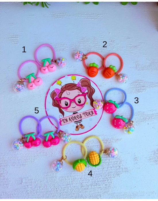 Küre Boncuklu Lastik Toka