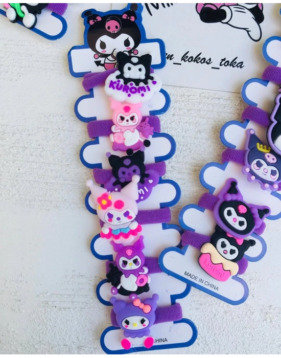 Kuromi 6lı Lastik Toka