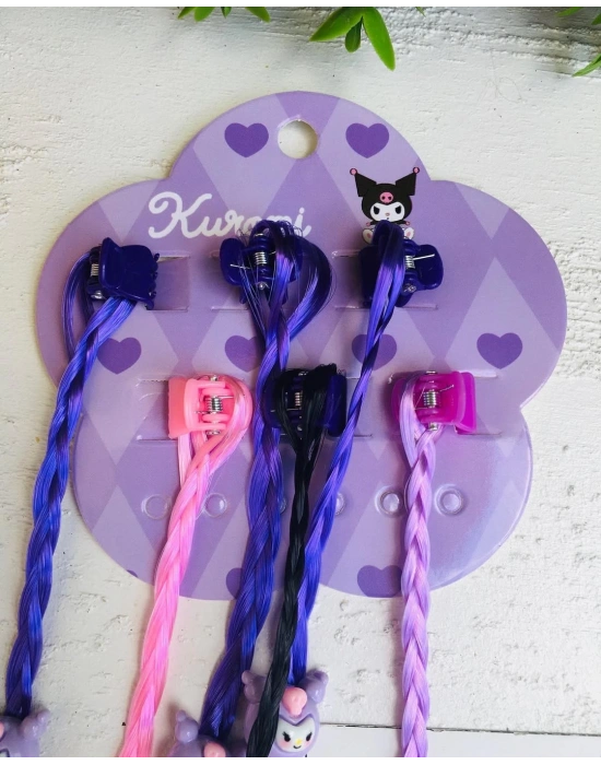 Kuromi 6lı Mandal Yapay Saç