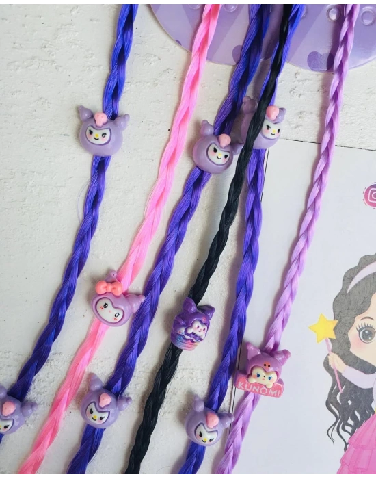 Kuromi 6lı Mandal Yapay Saç