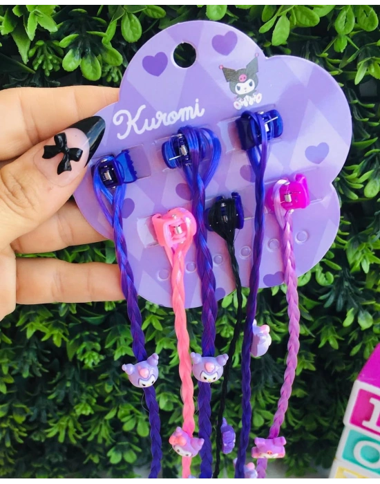 Kuromi 6lı Mandal Yapay Saç