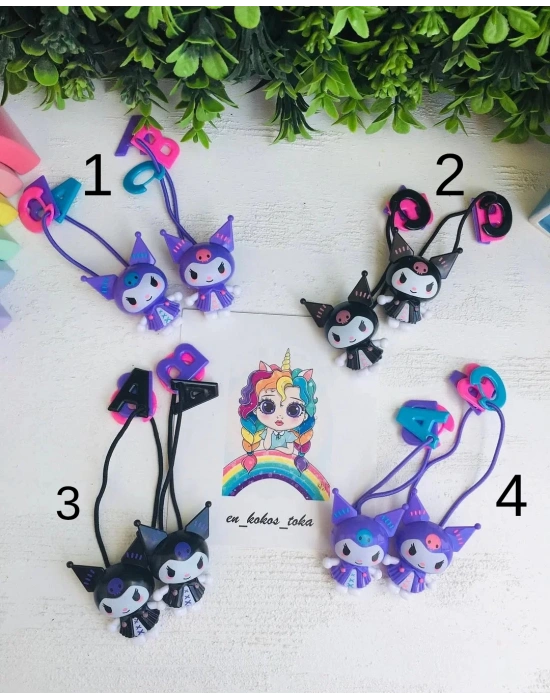 Kuromi Büyük Objeli Lastik Toka