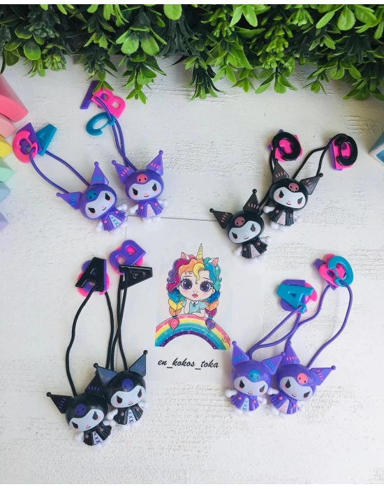 Kuromi Büyük Objeli Lastik Toka