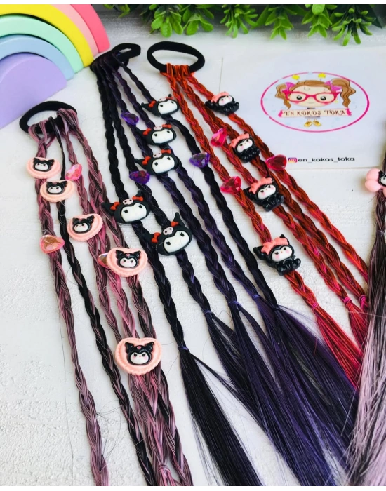 Kuromi Büyük Objeli Yapay Saç