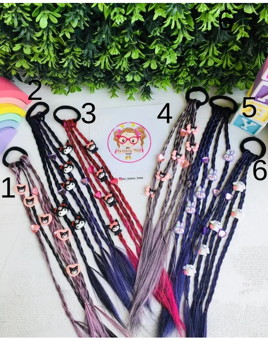 Kuromi Büyük Objeli Yapay Saç