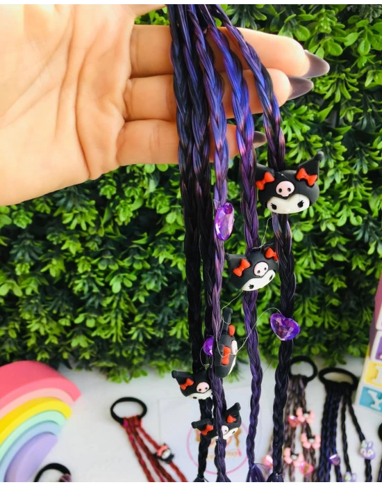 Kuromi Büyük Objeli Yapay Saç