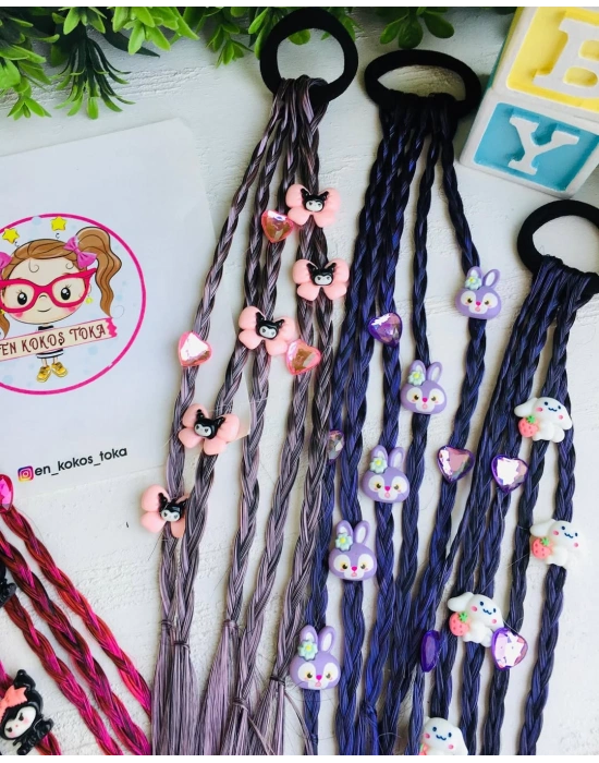 Kuromi Büyük Objeli Yapay Saç