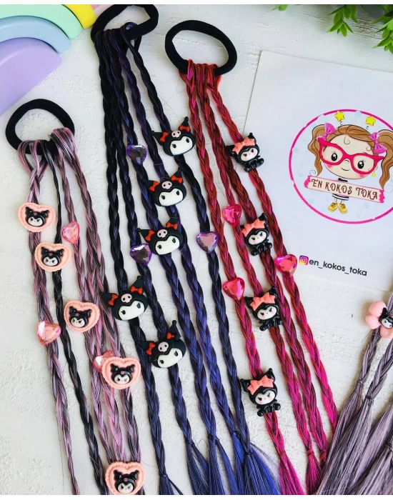 Kuromi Büyük Objeli Yapay Saç