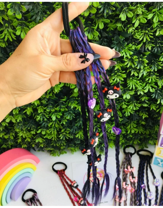 Kuromi Büyük Objeli Yapay Saç