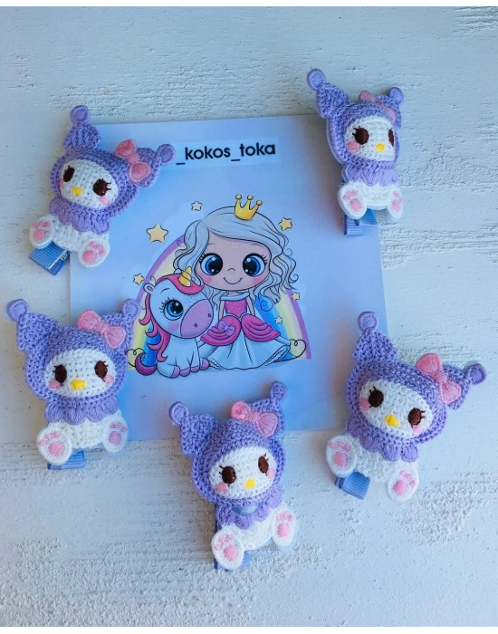 Kuromi Dolgulu Klips Toka