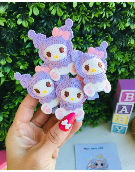 Kuromi Dolgulu Klips Toka