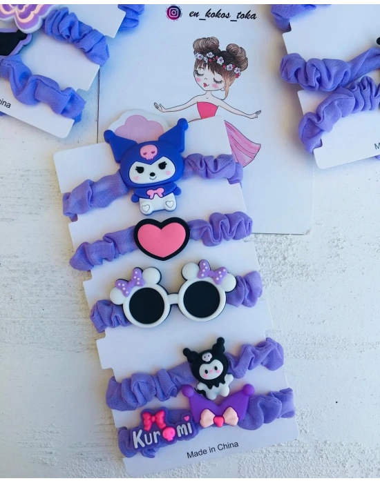 Kuromi Kalın Lastikli 5li Set