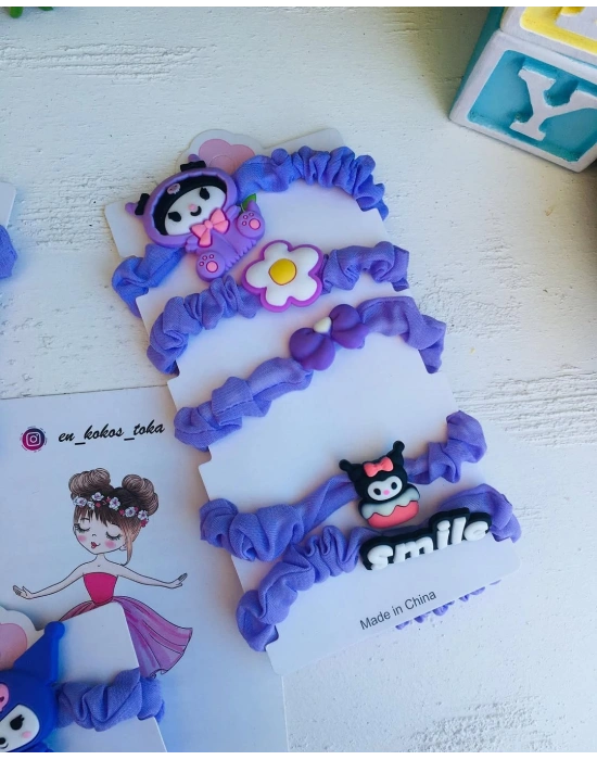 Kuromi Kalın Lastikli 5li Set