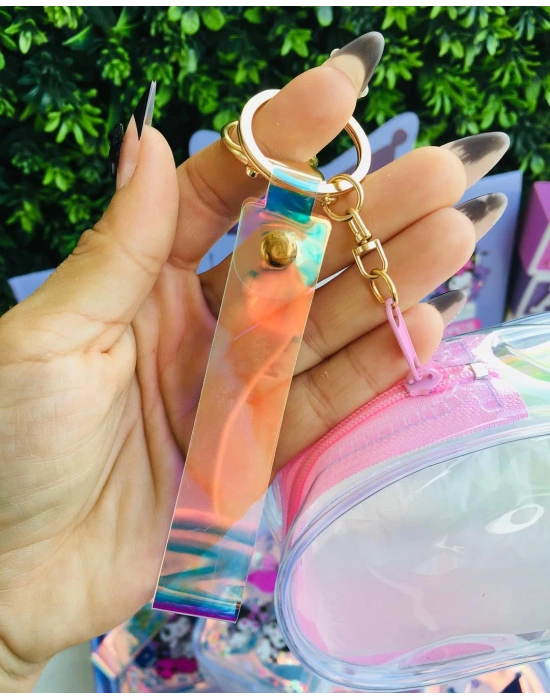 Kuromi Parlak Fermuarlı Sulu Anahtarlık Cüzdan