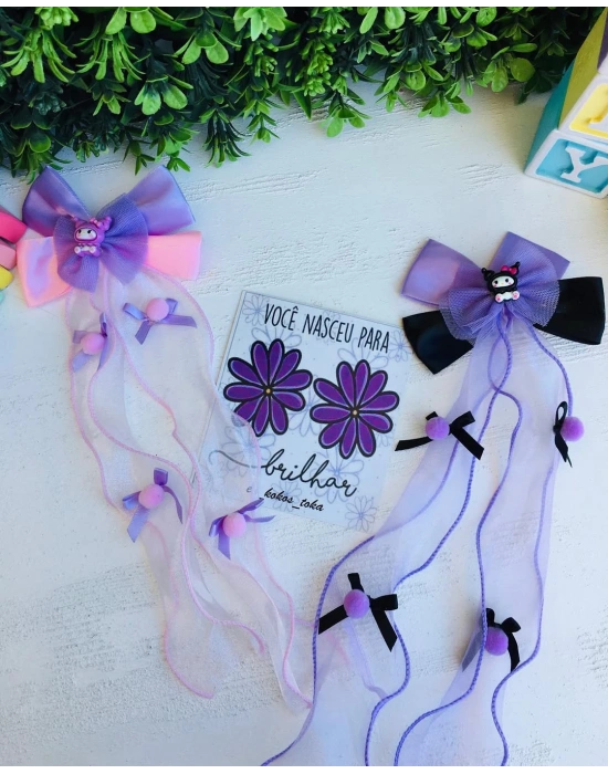 Kuromi Uzun Kuyruklu sarkıtlı Fiyonk Toka