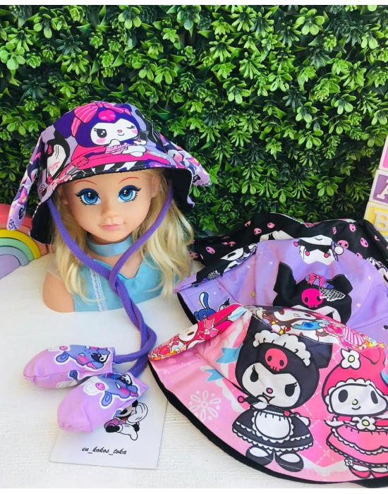 Kuromi Ve My Melody Sesli Zıplayan Kulaklı Şapkalar