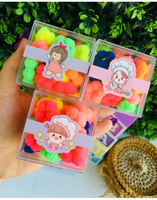 Kutulu Esnek Fırfırlı Lastik Tokalar