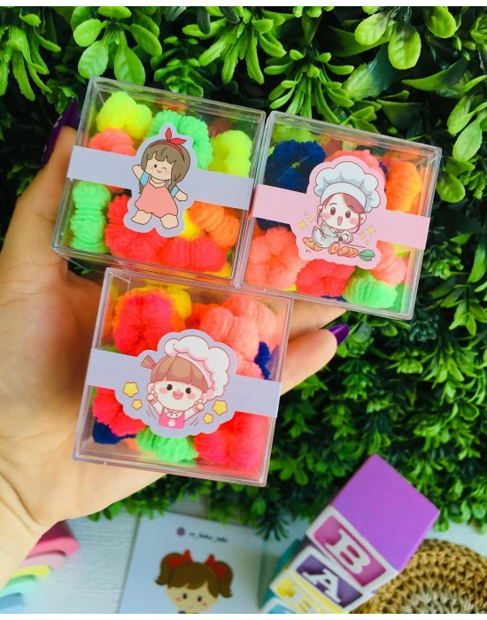 Kutulu Esnek Fırfırlı Lastik Tokalar