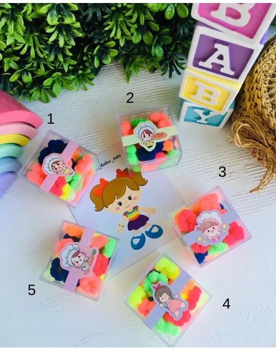 Kutulu Esnek Fırfırlı Lastik Tokalar