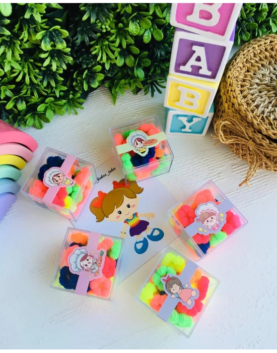 Kutulu Esnek Fırfırlı Lastik Tokalar