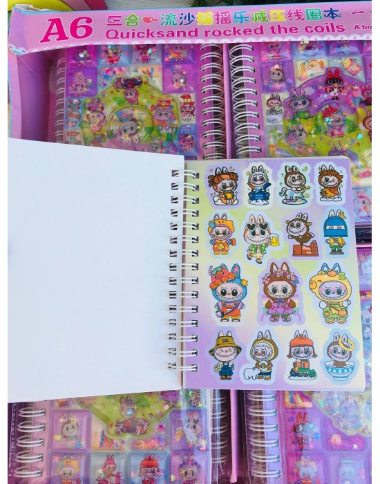 Labubu Orta Boy Sulu Sticker’lı Not Defteri