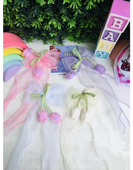 Lale Detaylı Fiyonk Toka