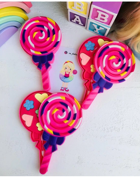 Lolipop Desenli Gerçek Sürülebilir Makyaj Seti