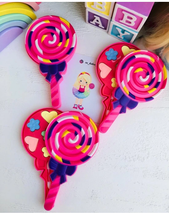 Lolipop Desenli Gerçek Sürülebilir Makyaj Seti