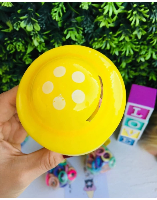 Mantar Desenli Kumbaralı Havlu Lastik Toka