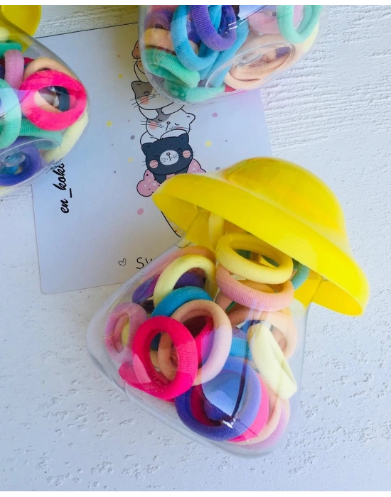 Mantar Desenli Kumbaralı Havlu Lastik Toka