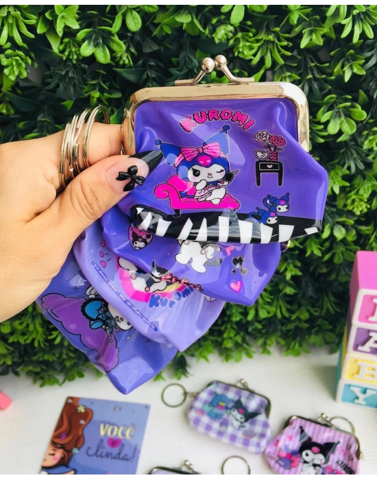 Metal Kulplu Kuromi Bozuk Para Cüzdanı