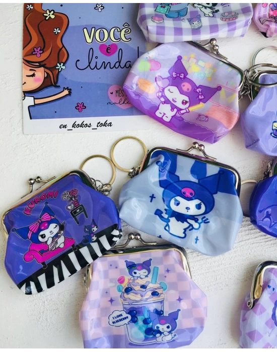 Metal Kulplu Kuromi Bozuk Para Cüzdanı