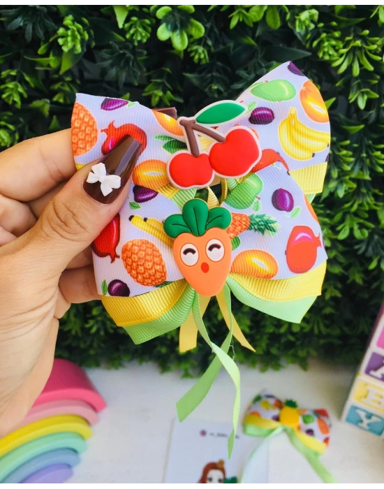 Meyve Desenli Fiyonk Toka