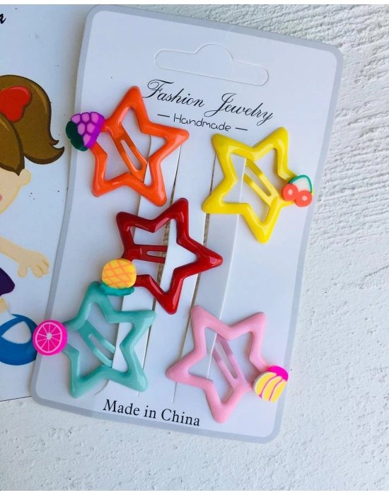 Meyveli 5li Çıtçıt Toka SEti