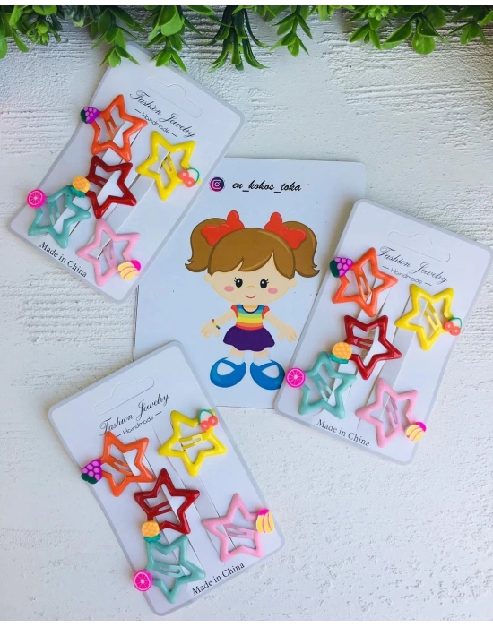 Meyveli 5li Çıtçıt Toka SEti