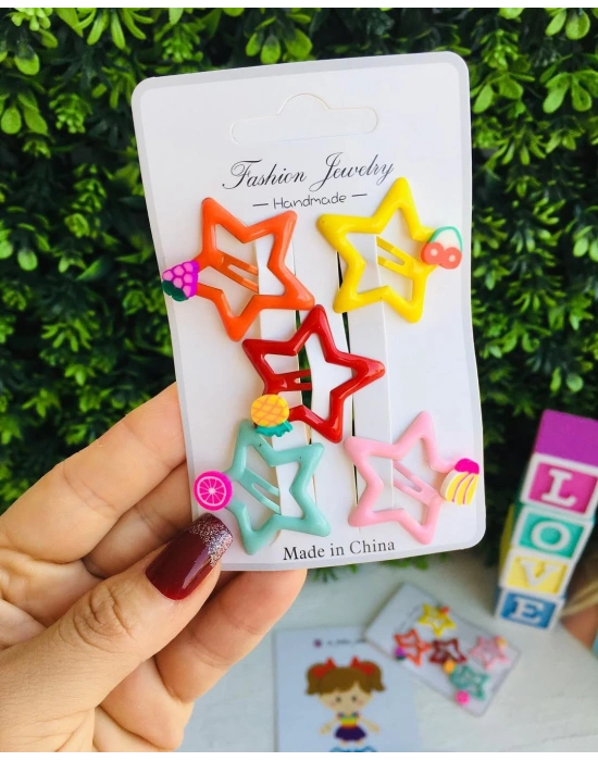 Meyveli 5li Çıtçıt Toka SEti