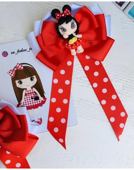 Miki Bebekli Tatlı Fiyonk Klips Toka