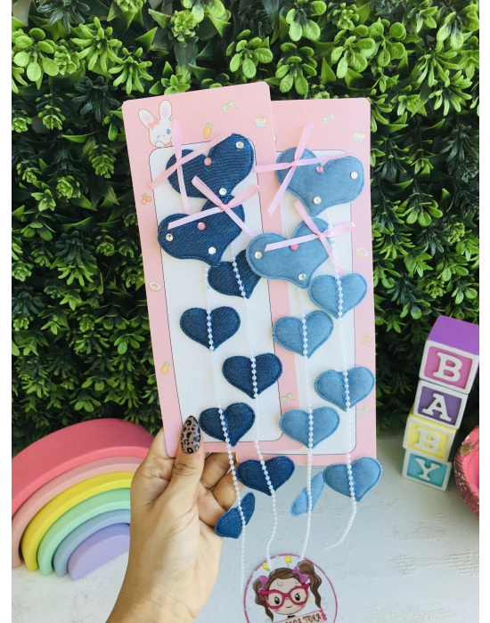 Örgü İle Örülebilen Kelebek-Kalp Detaylı Toka