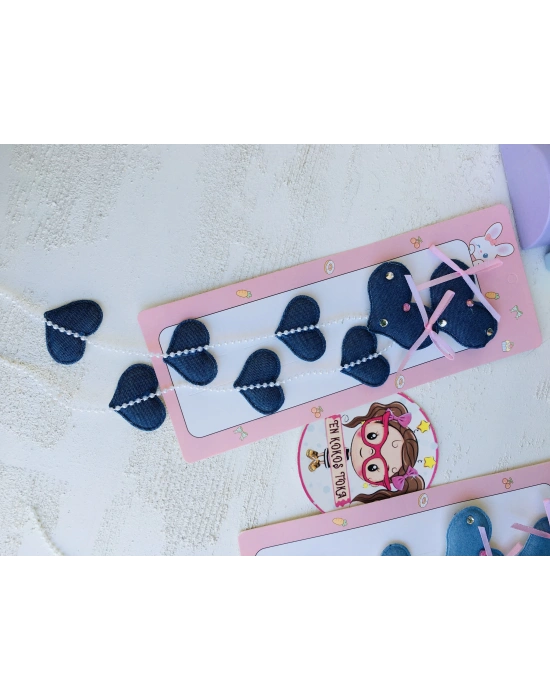 Örgü İle Örülebilen Kelebek-Kalp Detaylı Toka