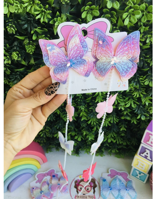 Örgü Örülebilen Kelebek Detaylı Toka