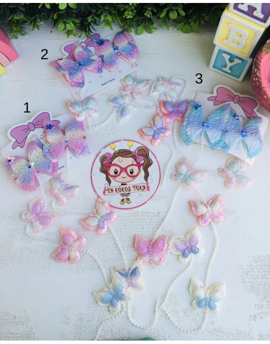 Örgü Örülebilen Kelebek Detaylı Toka