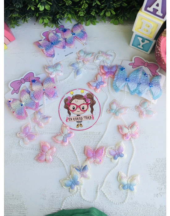 Örgü Örülebilen Kelebek Detaylı Toka