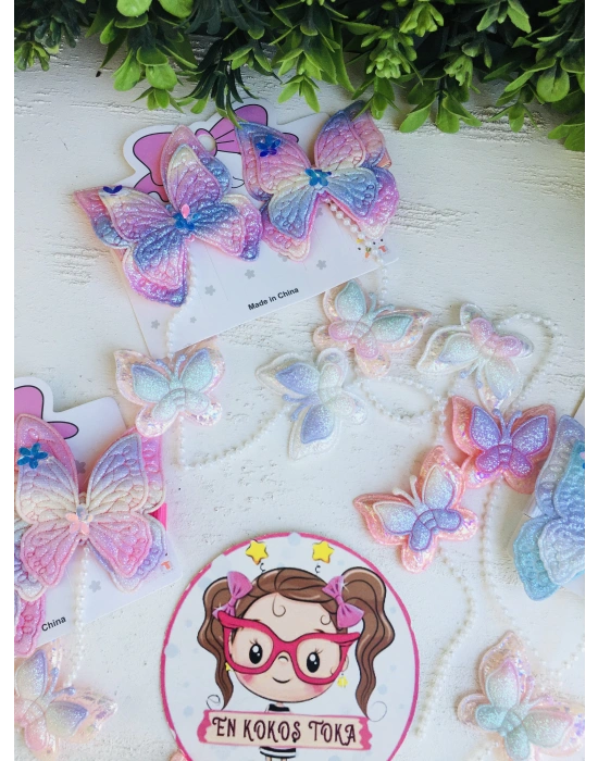 Örgü Örülebilen Kelebek Detaylı Toka