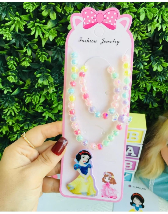 Pamuk Prenses Kolye Bileklik Seti