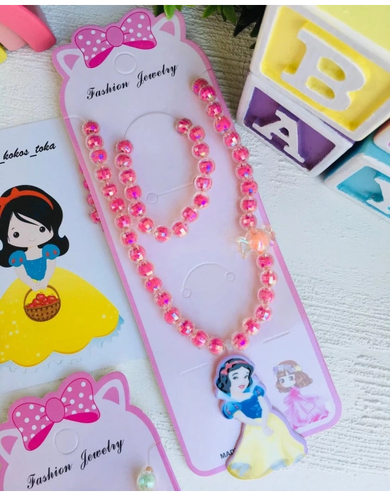 Pamuk Prenses Kolye Bileklik Seti