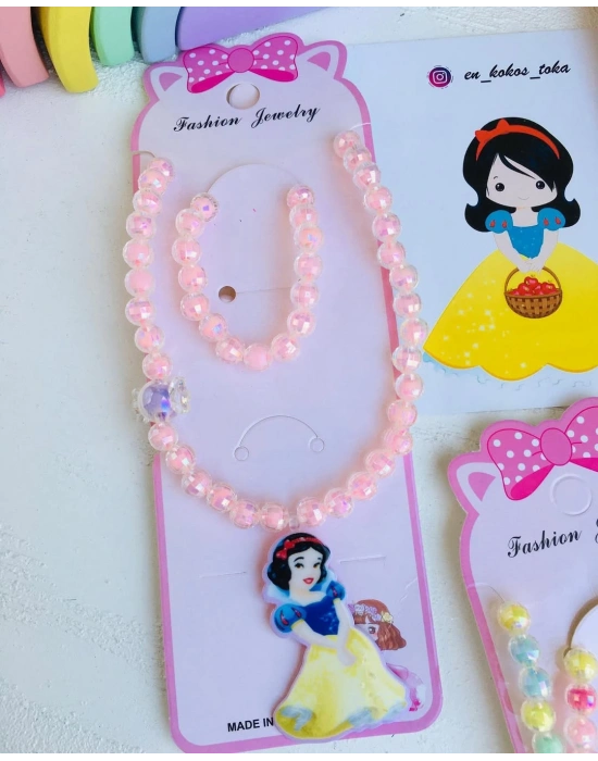 Pamuk Prenses Kolye Bileklik Seti