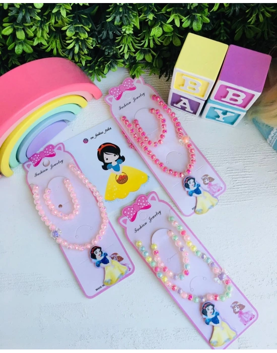 Pamuk Prenses Kolye Bileklik Seti