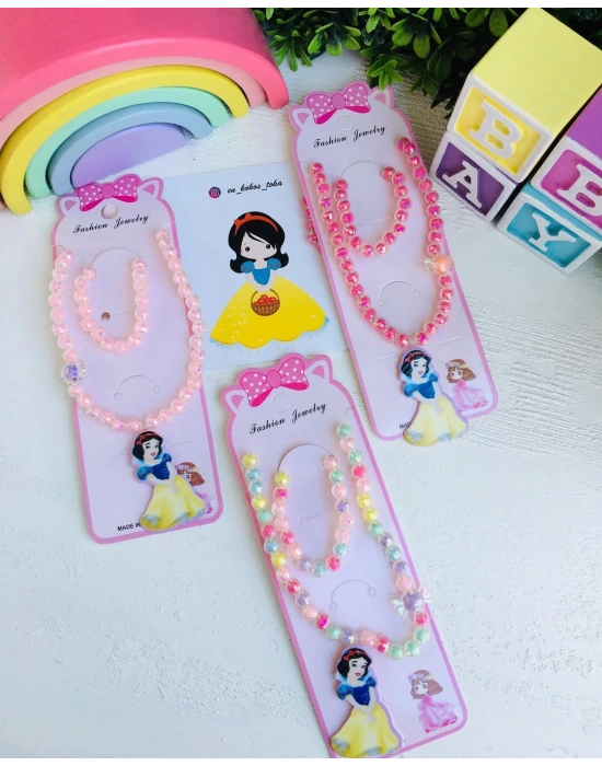 Pamuk Prenses Kolye Bileklik Seti